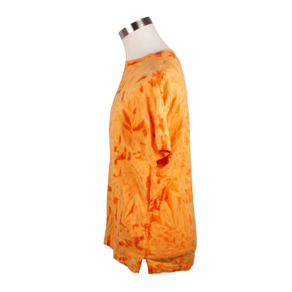 YOHJI YAMAMOTO ORANGE TIE DYE COTTON SHORT SLEEVE T-SHIRT (FINAL PRICE) - Picture 3 of 7